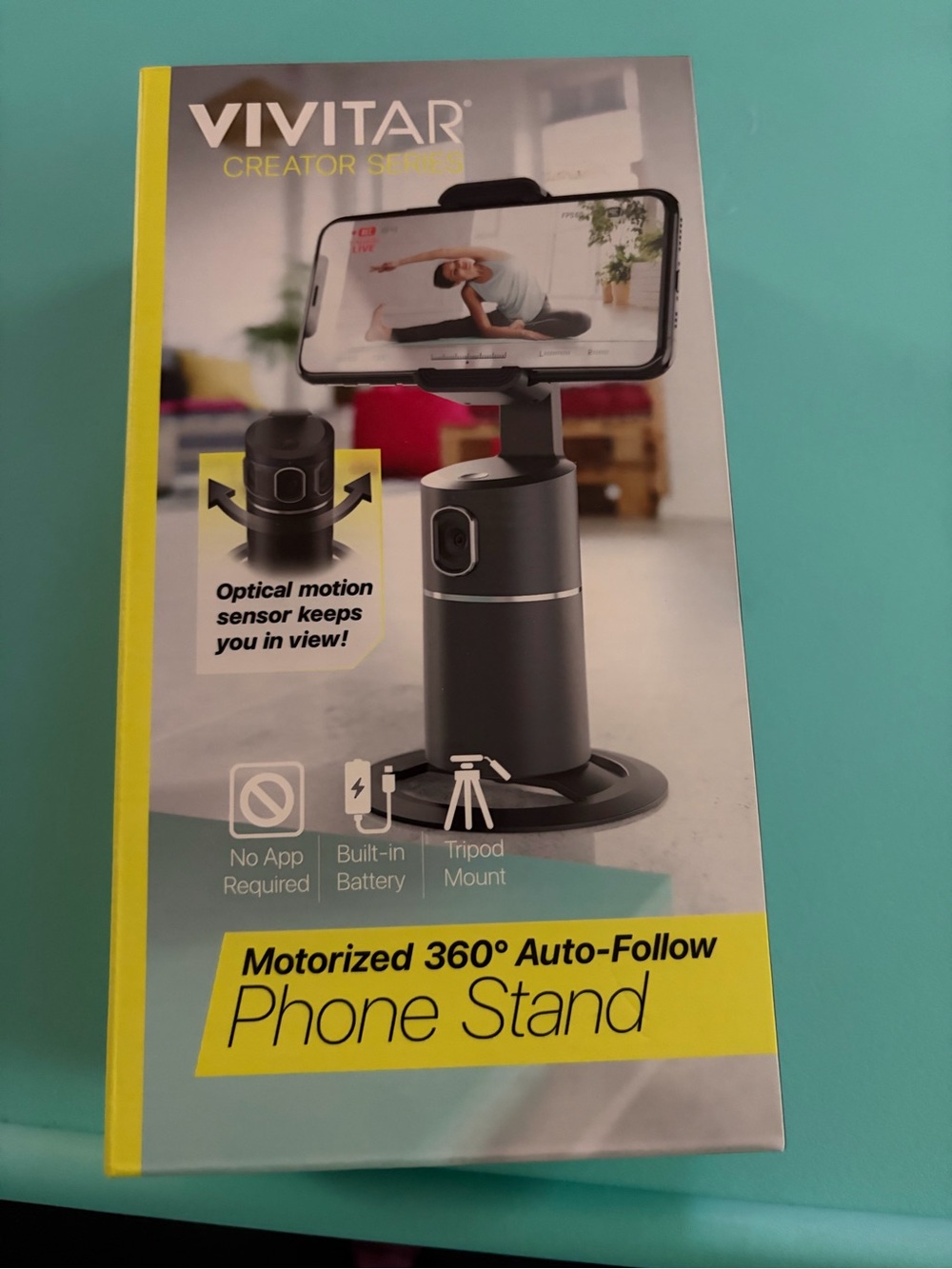 VIVITAR Motorized 360° Auto-Follow Phone Stand - Black & Silver